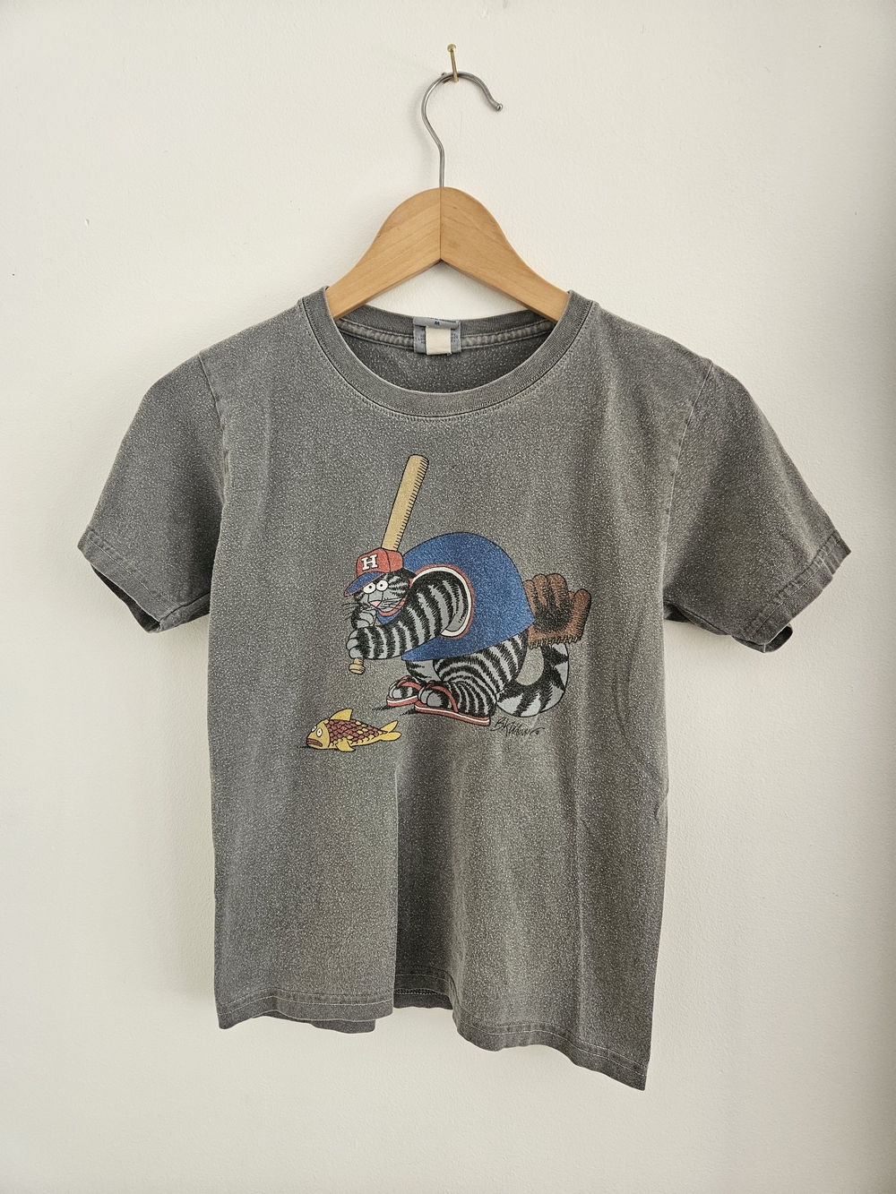 Vintage Crazy Shirts Cat Shirt Baseball Fish B Kliban Double Sized